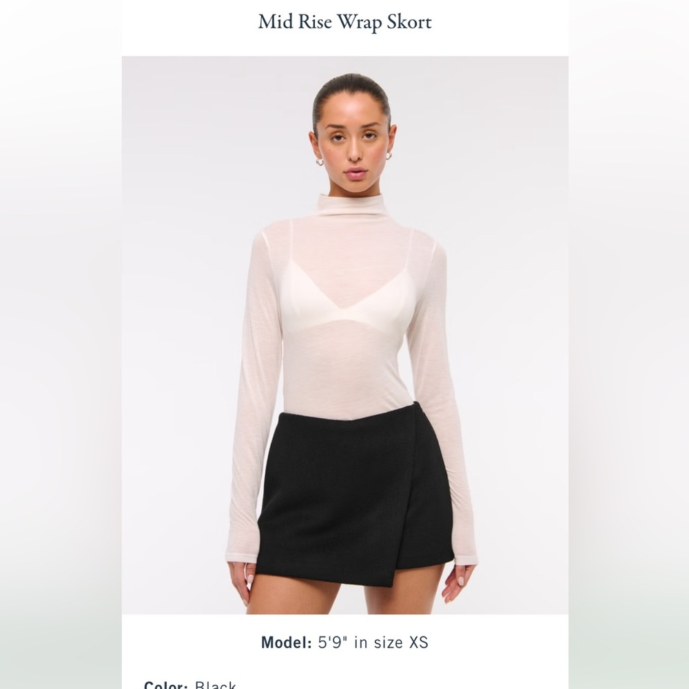 Abercrombie Mid Rise Wrap Skort